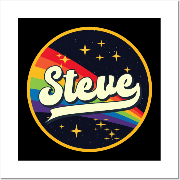 Steve // Rainbow In Space Vintage Style Wall Art by LMW Art